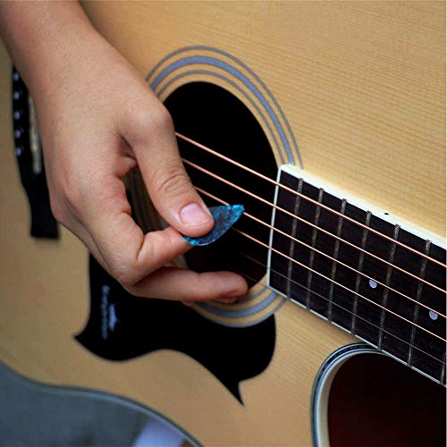 Haneye 100 Pcs Guitar Picks Variety,Colroful Premium Celluloid Picks for Acoustic Electric Guitars Bass or Ukulele,with Different Sizes Contain Thin,Medium & Thick Gauges - Thumbnail 5