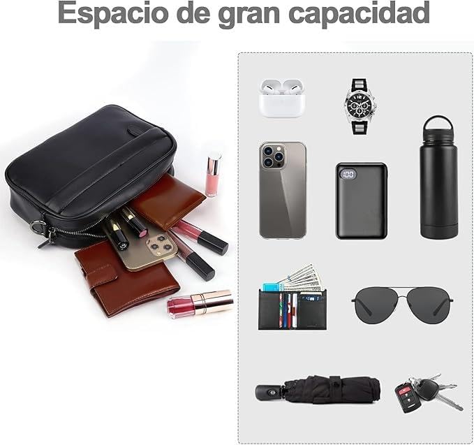 Bandolera Hombre,riñonera hombre,Bandolera Hombre,bolsa de mensajero,Crossbody,Bolso Para Correa De Hombro Desmontable,seAlta capacidadpuede usar en la vida diaria o en el trabajo