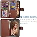 Tekcoo Compatible for LG K20 V/LG K20 Plus/LG Harmony/LG Grace/LG V5 / K10 2017 PU Leather Wallet Case, Luxury ID Credit Card Slots Holder Flip Cover [Detachable Magnetic Hard Case] - Brown