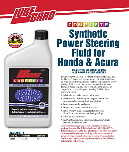 LUBEGARD 24242 COMPLETE SYNTHETIC PSF FOR HONDA AND ACURA, , 32 OUNCES