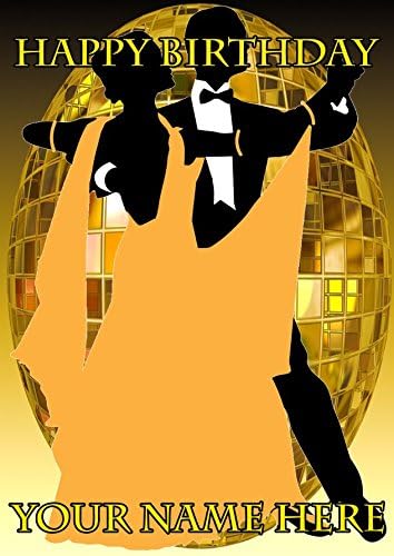 Waltz Dance Strictly Cptmi126 Carte D Anniversaire Personnalisee Format A5 Amazon Fr Fournitures De Bureau