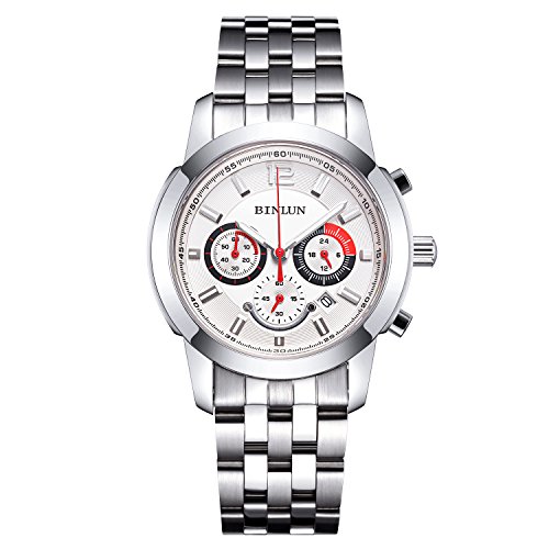 BINLUN Men's Waterproof Quartz Watch Luminous Date Chronograph Watches for Men BINLUN Men's Waterproof Quartz Watch Luminous Date Chronograph Watches for Men