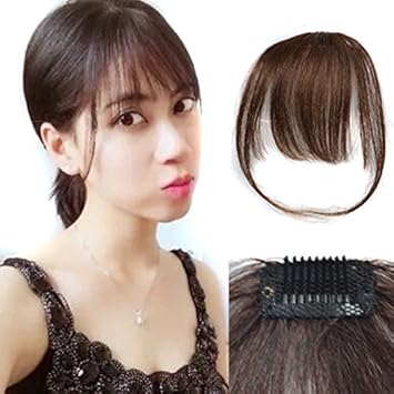 Amazon Com Yudit Thin Neat Air Bangs Human Hair Extension Clip