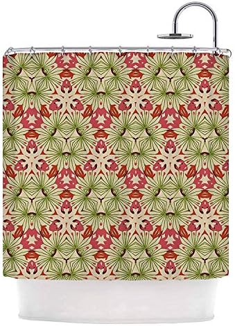 Flaun Laura Nicholson Thalia, Pink Floral Abstract Shower Curtain,