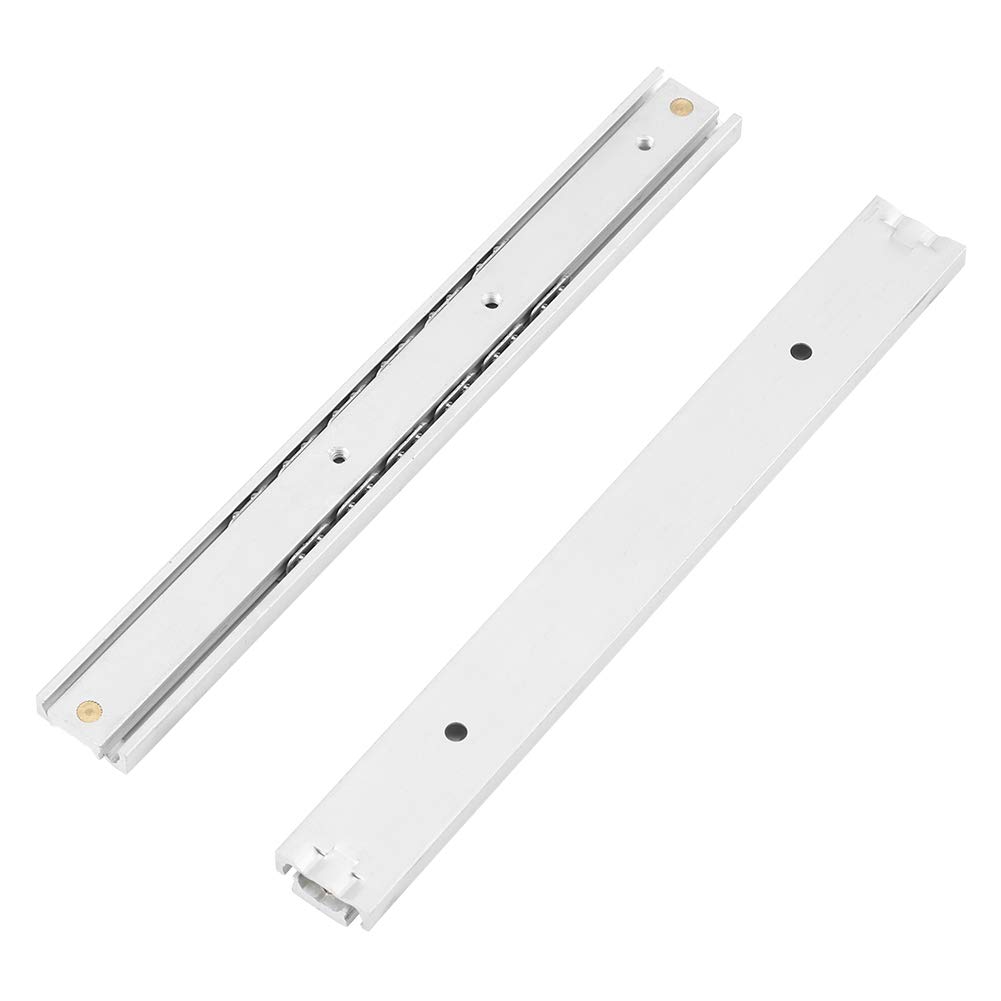 2Pcs/ Set Drawer Slides Aluminum Alloy Ball Bearing Cabinet Slideway Smooth Full Extension Side Mount Slideway(140mm)