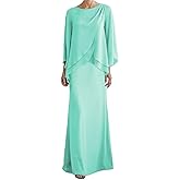 IUINNV Mother of The Bride Dresses for Women - Plus Size Wedding Guest Dress Chiffon Long Grandmother of The Groom Dresses