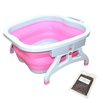 Amazon 折りたたみ フットバス 足湯 ヒマラヤ ブラック岩塩 バス
