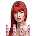 Crazy Colour Semi Permanent Hair Dye By Renbow Vermillion Red No.40 (100ml) Box of 4 by Crazy Color