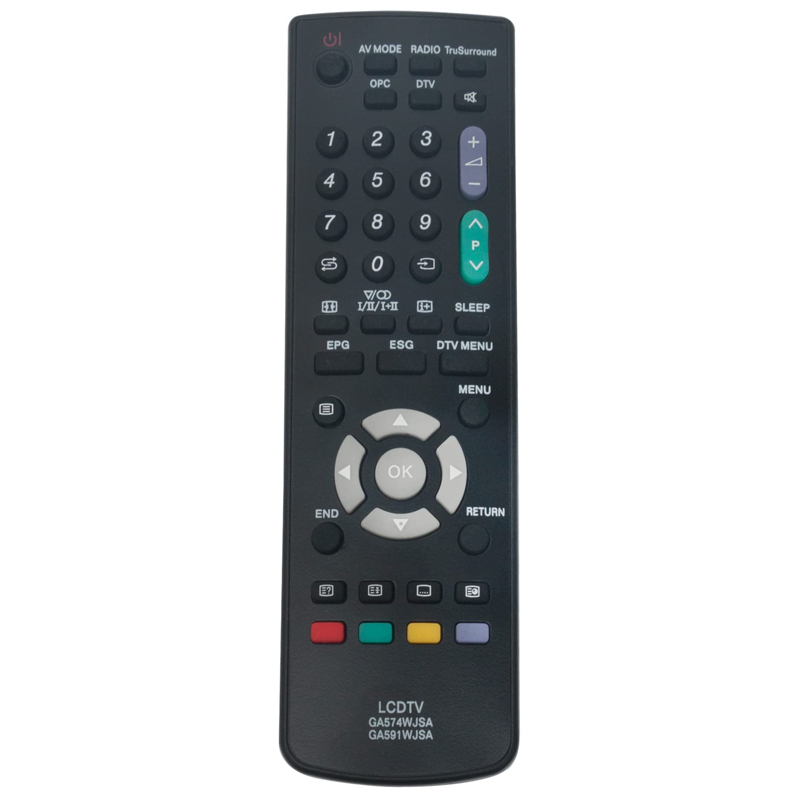 VINABTY GA574WJSA GA591WJSA Replacement Remote Control Compatible with Sharp Aquos LCD TV LC-26D44EBK LC-26SD1E LC-32D44E LC-32D44EGY LC-32RD8E LC-32RD8S LC-32SD1EA LC-32ST1E LC-37AD5 LC-37AD5EBK