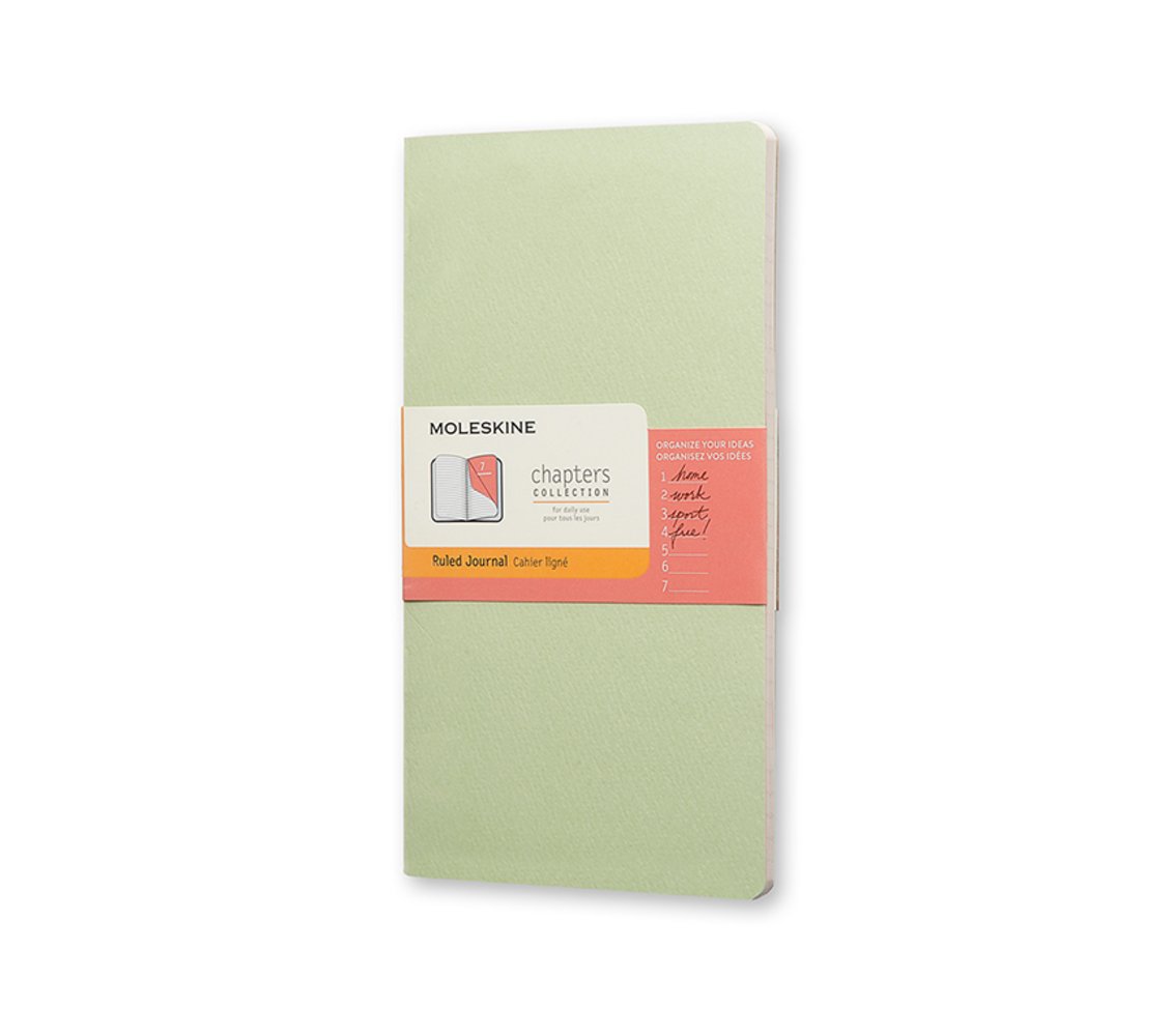 Moleskine Chapters Journal Mist Green Slim Large Ruled