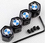 YI MEI DA Anti-theft Metal Car Tire Stem Air Valve Caps For Bmw Emblem Decoration (black)