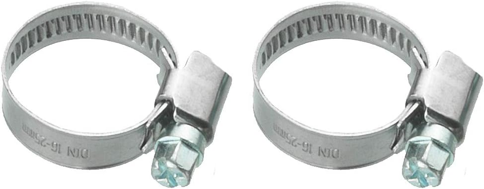 CORNAT T308302 3/4-inch Hose Clamps (2 Pieces), Multicoloured, 16 - 25 mm