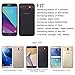 ULAK Galaxy J7 V Case, Galaxy J7 Perx Case, Galaxy J7 Sky Pro Case, Anti Slip Dust Scratch Shock Resistance Protective Cover for Samsung Galaxy J7 V (2017) (Rose Gold Stripes)