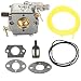 Harbot Carburator Fuel Line Repair Gasket Kit for Tecumseh 640347 640347A TM049XA TC200 TC300 Strikemaster Jiffy Ice Auger 50667 2-Cycle Engine primary
