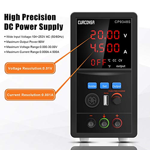 DC Power Supply Variable with Soldering Iron Station,CURCONSA 2 in 1