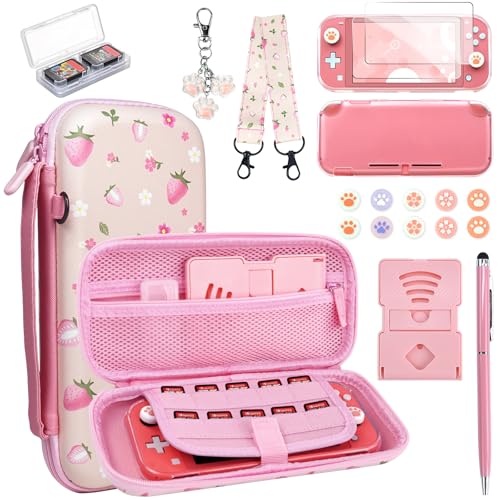 FIWWAT Switch Lite Case Carrying Case- 19 in 1 for Nintendo Switch Accessories…