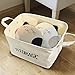 Lukher Cotton Storage Basket Bin and Organizer with Handles for organizing the Nursery,Beauty Products,Office Supplies,Gift Baskets,Baby Toys,Kids Toys,Baby Clothing