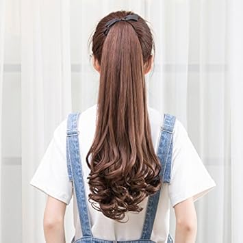 Amazon Com Ms Fluffy Realistic Strap Style Pony Tail Fake Pony