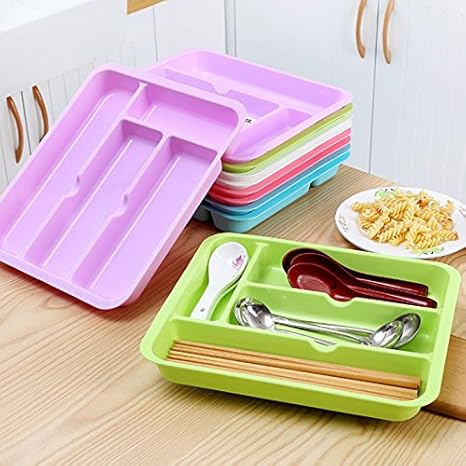 Easybuy India White Retail Tableware Organizer Storage Box Multi