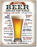 How to Order a Beer Tin Sign , 13x16 (Kitchen)
