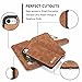 AIOMAO for iPhone 5 5S SE Wallet Cases, 2 in 1 Luxury Leather Magnetic Wallet Case Flip Cover with Card Holder (Brown)