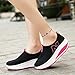 SAGUARO Ladies Soft Toning Rocker Shoes Womens Mesh Sports Tennis Shoes Slip on Wedges Platform Shoes Lightweight Fitness Walking Shoes