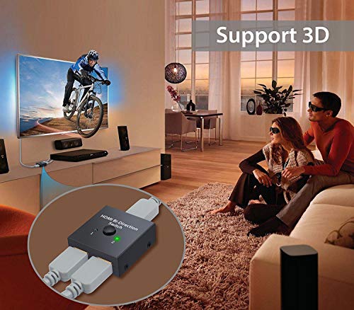 image for Neoteck HDMI Switch Bidirectional 2160P 4K 2 Ports HDMI Switcher Suppo