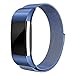 SWEES Metal Bands Compatible Fitbit Charge 2, Milanese Stainless Steel Metal Magnetic Replacement Wristband Small & Large (5.5