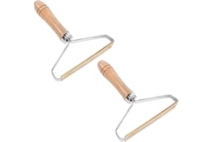 Didiseaon 2pcs Manual Lint Remover with Wooden Handle, Clothes Sweater and Pilling Defuzzer for Dry Cleaning