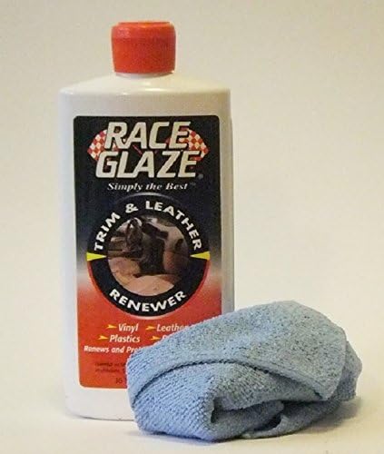 Bundle - 2 Items: Race Glaze Trim &amp; Leather Renewer and a lint free anti-static Microfiber towel