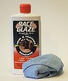 RACE GLAZE Bundle - 2 Items Trim & Leather Renewer and a lint Free Anti-Static Microfiber Towel