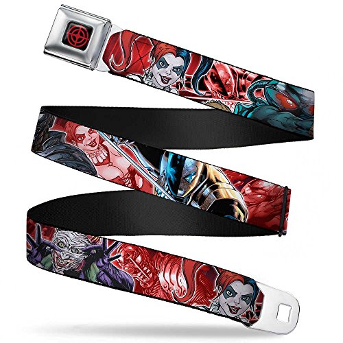 5-suicide Squad Villains Group Reds Seatbelt Belt