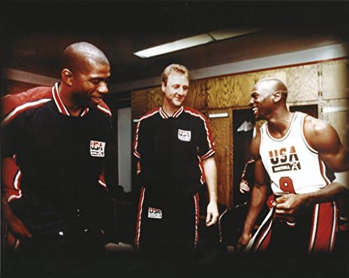 MLB Collectibles Basketball Dream Team: Magic Johnson, Larry Bird, Michael Jordan - 11"x14" Photo