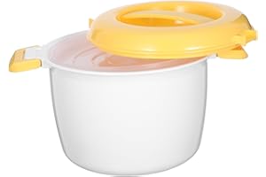 VALICLUD Microwave Rice Cooker Food Grade Plastic Lightweight Portable Double Vent Design for Home Cooking