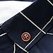 LOCALMODE Men's 100% Cotton Long Sleeve Plaid Slim Fit Button Down Dress Shirt XX-Large Navy Blue