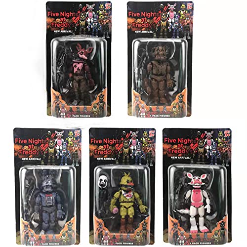 FNAF Action Figures Security Breach Five Nights at Freddy's Action Figures 5PCS FNAF Figures