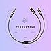 UGREEN Headphone Splitter 3.5mm Nylon Braided Audio Splitter Extension Cable Male to 2 Port 3.5mm Female Compatible with iPhone 11 Pro Max iPad PC Tablets MP3 Players
