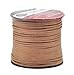 Mandala Crafts Faux Suede Cords Brown Leather Cords for Jewelry Making - 2.65mm Leather Laces Leather Strips Flat Vegan Leather Strings for Dream Catchers Supplies