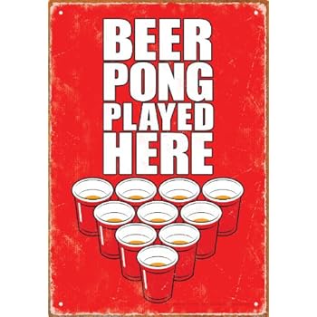 Amazon.com: BEER PONG Street Sign drinking games dorm ping