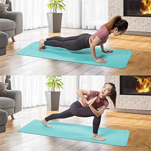 Fitness TPE Yoga Mat with Strap 4mm Extra Thick Yoga Mat