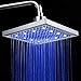 PowerLead SH001 Bathroom Temperature Sensor 3 Color-Changing LED Overhead Shower Head 3 Color-Changing LED Overhead Shower Head