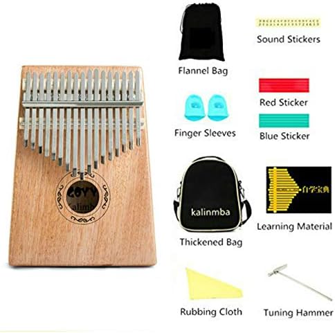Angshop Kalimba 17 key Thumb Piano with Instruction, Perfect Music Enlightenment Birthday Gift for Men, Women, Kids Without Any Musical Basis,Environmentally Friendly Materia