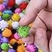Blulu Glitter Poms Pompoms for Craft Making and Hobby Supplies 0.5 Inch, 500 Pieces, Assorted Colors