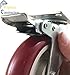 5 inch (Set of 4) with 2 Brake Casters and 2 Fixed Casters - Poly Tread, Sealed Industrial Bearing Wheels - Foghorn Construction