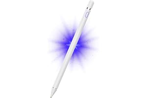 DOGAIN Active Digital Stylus Pen for Touchscreen, Stylus Pencil for Apple iPad, iPad Mini/Pro/Air, Samsung, iPhone, Android and Most Phone & Tablet, 1.5mm Fine Point Rechargeable Pens - White
