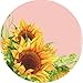 LUOLNH Slim Shockproof Clear Floral Pattern Soft Flexible TPU Back Cover Case Compatible with iPhone 6 Plus/iPhone 6S Plus [5.5 inch] -Sunflower