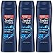 Suave Men Body Wash, Refresh, 15 Fl Ounce (Pack of 3)