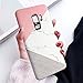 J.west Galaxy S9 Plus Case, Marble Design Pink Geometric Anti-Scratch &Fingerprint Shock Proof Thin Non Slip Matte Back Grip Slim Fit Shell Hard Protective Cover for S9 Plus