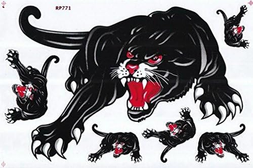 "5 Sheets" Black Tiger Sticker Car Racing Motorcross Decal Motorcycle Truck Graphic Logo Bicycle Bike Stickers