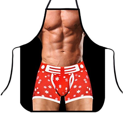 Merlot12 Waterproof Bikini Kitchen Apron Personality Originality Cartoon Funny Creative Cooking Aprons Christmas Gifts and Fun Party Gag Gift (3)
